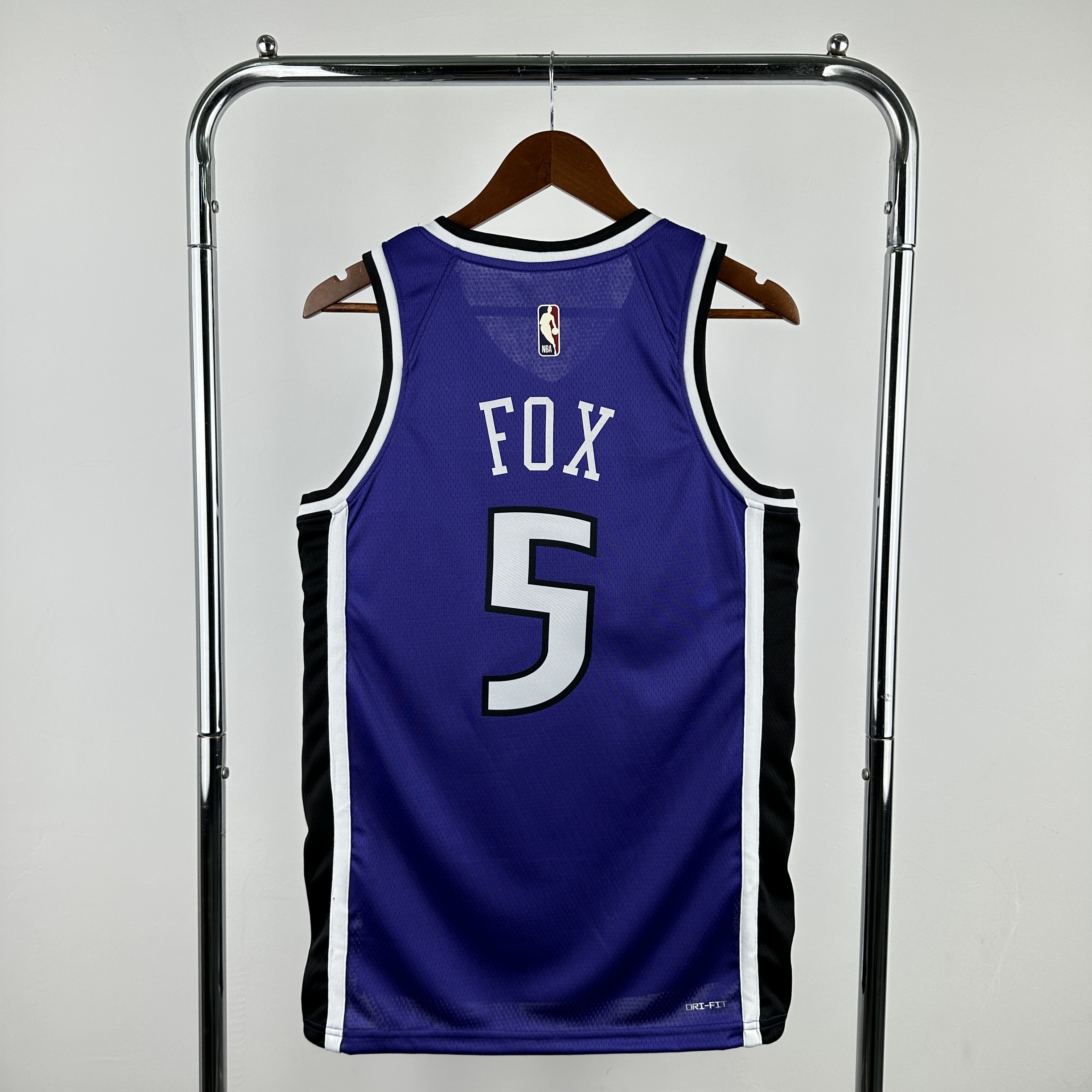 Men Sacramento Kings #5 Fox Purple Throwback Season Nike 2025 NBA Jersey->sacramento kings->NBA Jersey